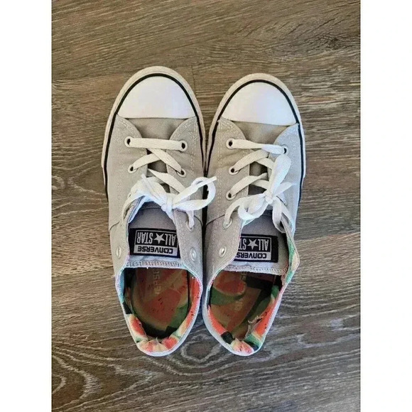 Grey Watermelon converse shoes size‎ 4 - Picture 1 of 7